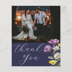 Papier Budget Boho Merci Fleurs sauvages & Photo