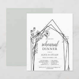Papier Budget Boho Orchids Dîner de répétition géométriqu
