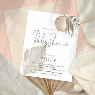 Papier Budget Boho Pampas Grass Girl ou Baby shower garço