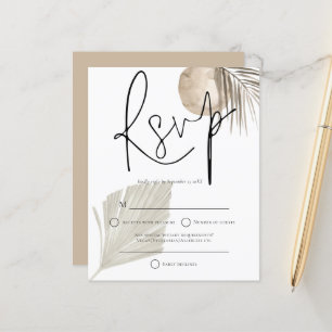 Papier Budget Boho Pampas Ventilateur Grass Mariage RSVP