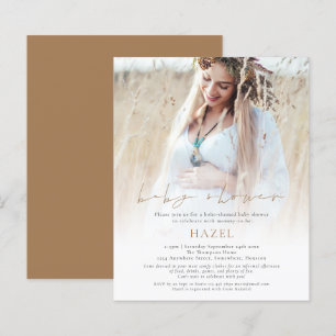 Papier Budget Boho Photo Overlay Gold Script Baby shower