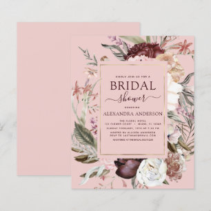 Papier Budget Boho Pink Burgundy Fête des mariées
