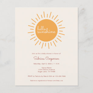 Papier Budget Boho Sunshine Genre Neutre Bébé