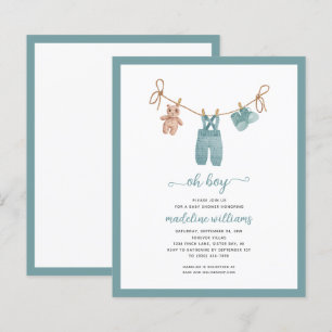 Papier BUDGET BOHO Vêtements de bébé Oh garçon Baby showe