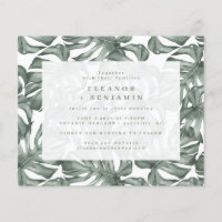 Budget Boho Watercolor Monstera Wedding Invitation