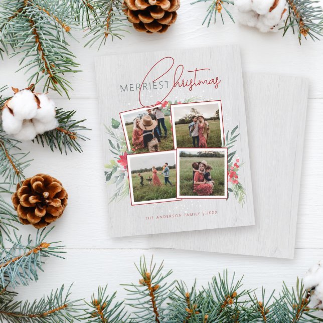 Papier Budget Bois 4 Photo Collage Noël le plus joli (Créateur téléchargé)