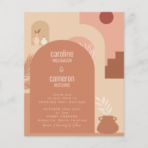 Papier Budget Botanique Boho Moderne Mariage en terre cui