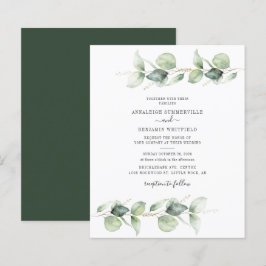 Papier Budget Botanique Eucalyptus Faire-part de mariage
