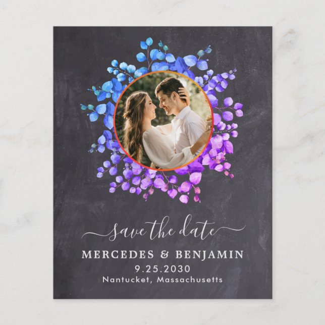 Papier Budget Botanique QR Code Slate Photo Enregistrer l (Devant)