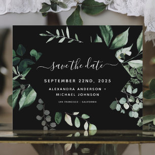 Papier Budget Botanique Verdure Mariage Foliage Noir
