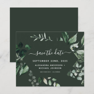 Papier Budget Botanique Vert Émeraude Mariage vert