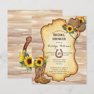 Papier Budget Bottes rustiques de cowboy et tournesols ca