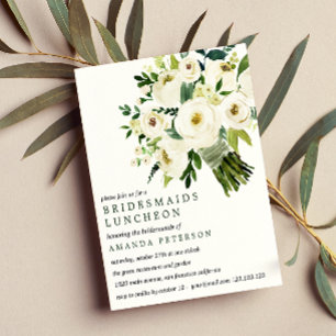 Papier BUDGET Bouquet blanc Bridesservantes Mariage du dé
