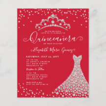Budget Bourgogne Diamond Sparkle Glam Quinceanera
