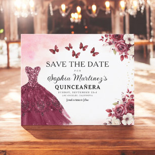 Papier Budget Bourgogne Enregistrer la date Anniversaire