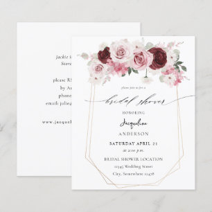 Papier Budget Bourgogne & Fête des mariées d'aile florale