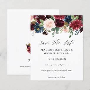 Papier Budget Bourgogne & Flore rose Enregistrer la date