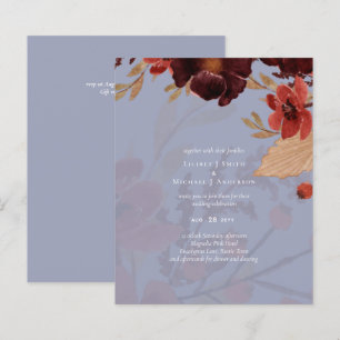 Papier Budget Bourgogne Orange Chute Mariage Floral