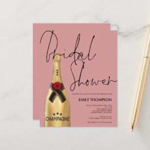 Papier Budget Bouteille Champagne Dusty Fête des mariées 