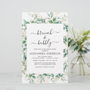 Papier Budget Brunch & Bubbly Invitations de douche nupti