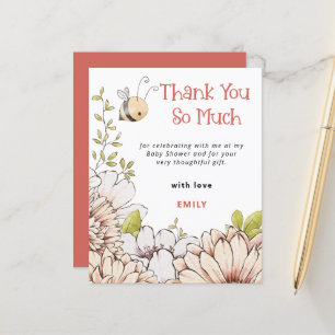 Papier Budget Bumblebee Coral Baby shower Merci