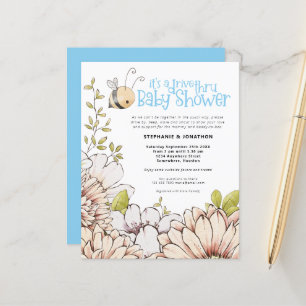 Papier Budget Bumblebee Drive À travers Baby shower Invit