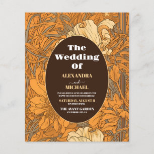 Papier Budget Burange Floral Art Nouveau Mariage
