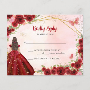 Papier Budget Burgundy Gold Parties scintillant Floral Pr