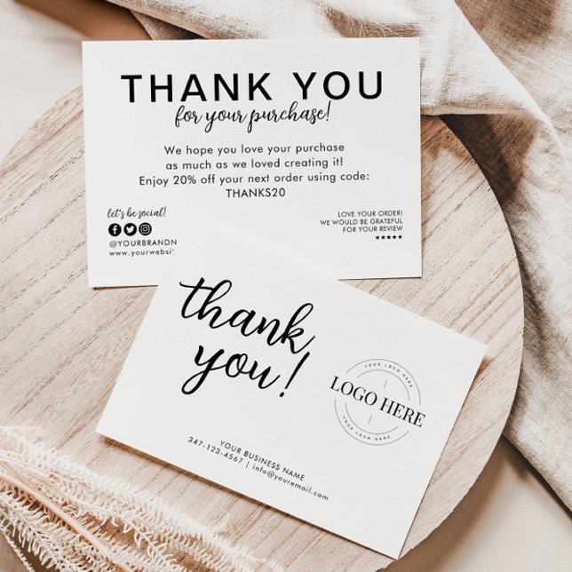 Papier Budget Business Logo Entreprise Merci Achat (Créateur téléchargé)