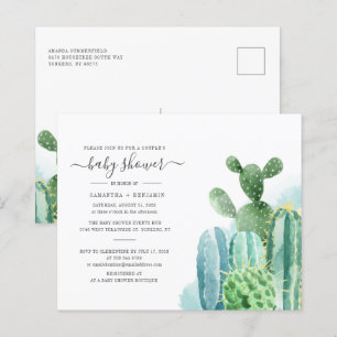 Papier Budget Cactus Plante Botanique Couples Baby shower