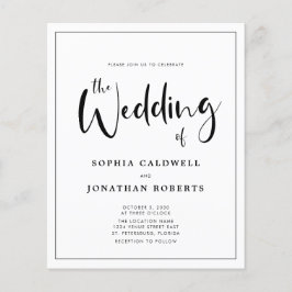 Papier Budget Calligraphie Détails de la frontière Mariag