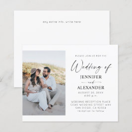 Papier Budget Calligraphie noir et blanc Mariage simple 3