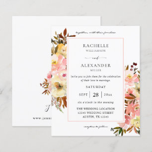 Papier Budget Candy rose et jaune Floral 2 Mariage