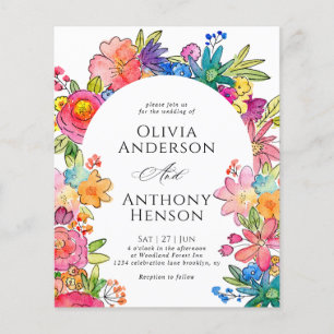 Papier BUDGET Caprice Floral Bold Watercolor Mariage