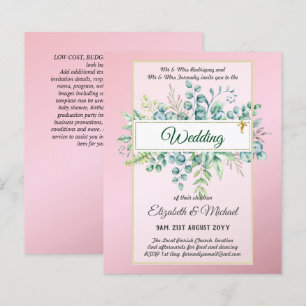 Papier Budget CATHOLIQUE MARIAGE chrétien INVITATIONS ver