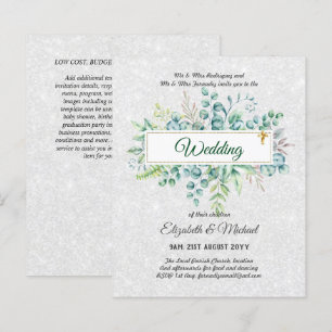 Papier Budget CATHOLIQUE MARIAGE chrétien INVITATIONS ver