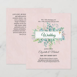 Papier Budget CATHOLIQUE MARIAGE chrétien INVITATIONS ver