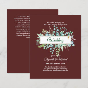 Papier Budget CATHOLIQUE MARIAGE chrétien INVITATIONS ver