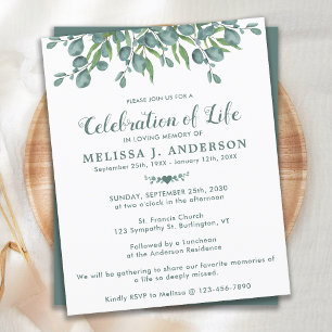 Papier Budget Célébration De La Vie Eucalyptus Green Inv