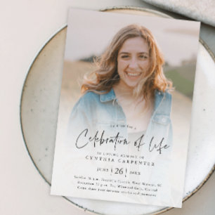 Papier Budget Célébration de la vie Invitation commémorat
