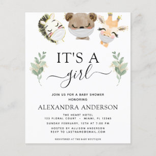 Papier Budget C'est un Baby shower de filles Eucalyptus d