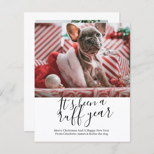 Papier BUDGET C'est une année difficile Noël de chien (Devant / Derrière)