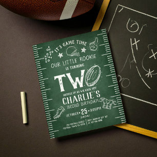 Papier Budget Chalkboard Football Sports 2e anniversaire