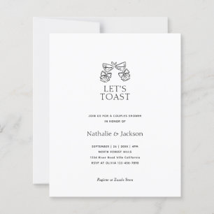 Papier BUDGET Champagne Couple Minimaliste Shower Mariage