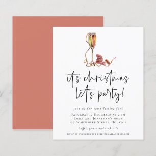 Papier Budget Champagne Noël Lets Invitation de fête