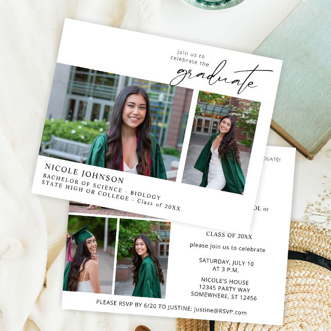 Papier Budget Chic 5 Multi Photo Graduation Party (Créateur téléchargé)