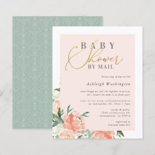 Papier Budget Chic Blush Baby shower Or Floral Par Courri