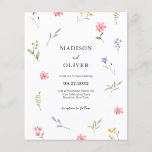 Papier BUDGET Chic Fleur sauvage Foliage Mariage aquarell