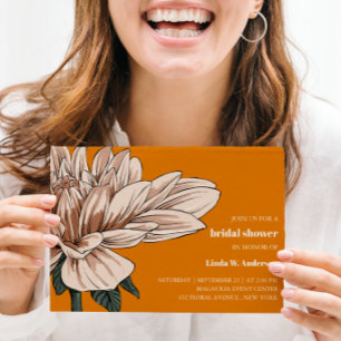 Papier BUDGET Chic Flower Rust Ivoire Fête des mariées