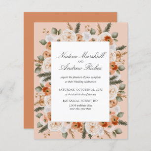 Papier Budget Chic orange ivoire Sage vert Mariage